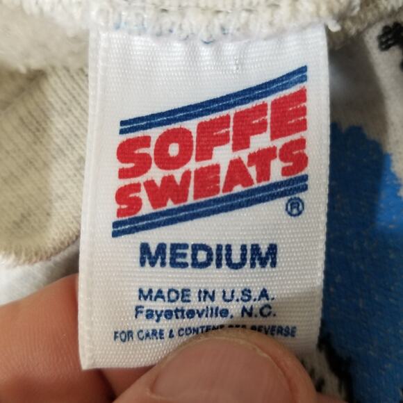 vintage London Calling sweater sweatshirt medium gray long sleeve '80s flawed - Picture 8 of 9